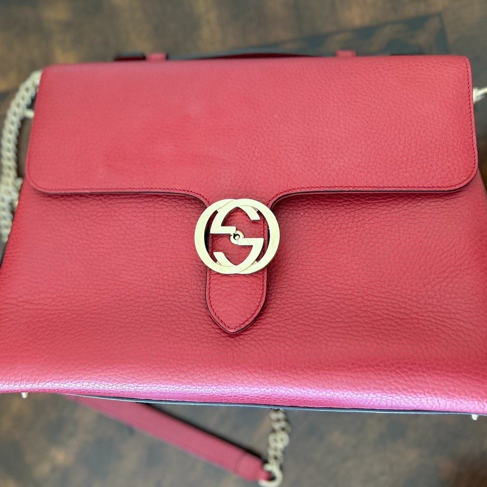 Gucci Red Leather Purse